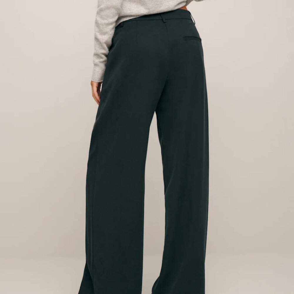 Reformation Black Wide-Leg Trousers - Picture 2 of 6